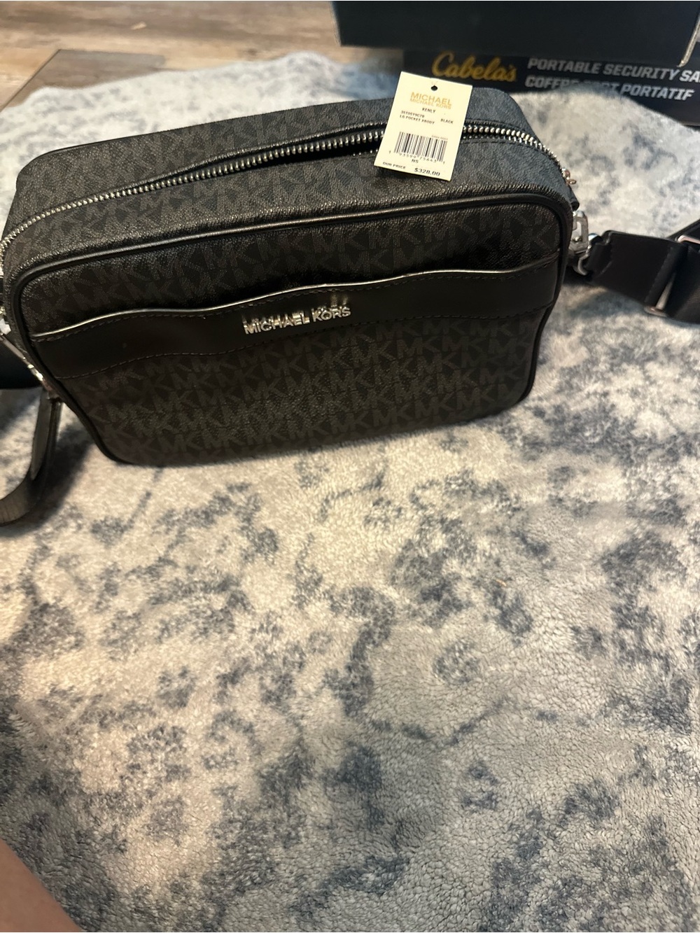 Michael Kors Black Monogram Belt Bag